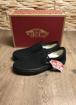 Оригинальные женские черные текстильные кеды vans