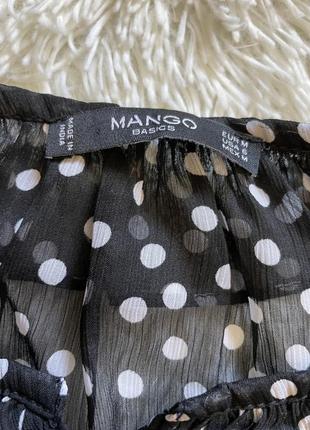 Прозора блуза в горошок mango2 фото