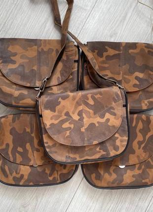 Замшевый клатч коричневый, камуфляжный клатч, стильный клатч, сумочка через плечо