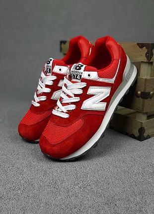 New balance 574 красные белая n sin