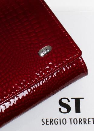 Жіночий шкіряний гаманець з натуральної шкіри бордового кольору2 фото