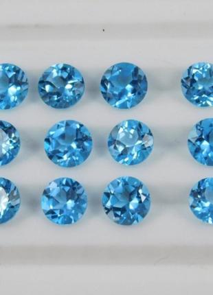 Натуральный швейцарский топаз 4 мм