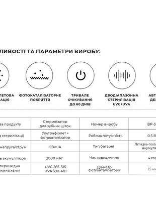 Органайзер для зубних щіток та пасти зі стерилізатором клейкий bp-36 white8 фото