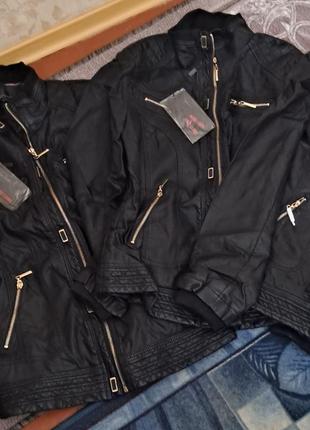 Демисезонная женская куртка, батал, супер-батал, искусственная кожа, косуха, 2 xl, 3xl, 4xl, 5xl, 6xl, 7xl10 фото