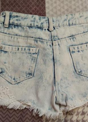 Джинсовые шорты denim co, кружево 2