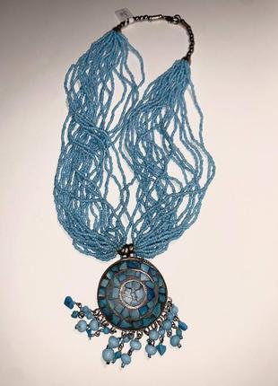 Модный браслет и ожерелье из бисера