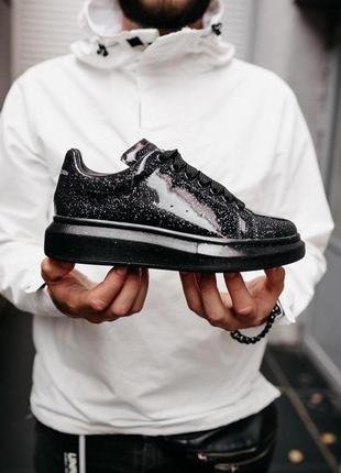 Женские кроссовки alexander mcqueen low galaxy black / smb