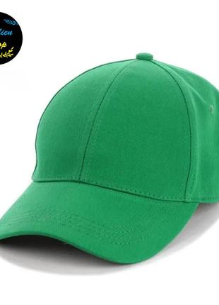 ● однотонная кепка бейсболка без логотипа - зеленый s/m ●