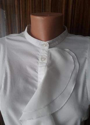 Біла натуральна стильна блузка motivi10 фото