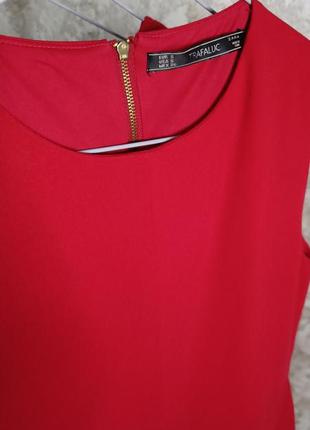 Красное платье мини по фигуре размер s от zara4 фото
