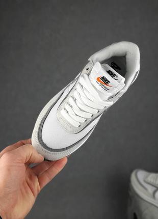 Кроссовки nike sacai white grey5 фото