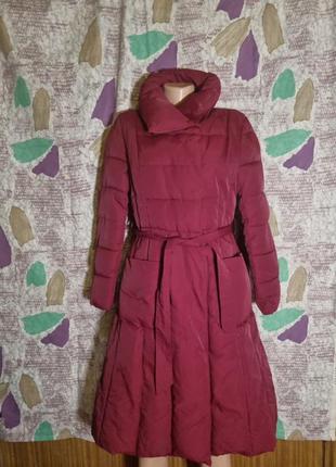 Пальто бордо
