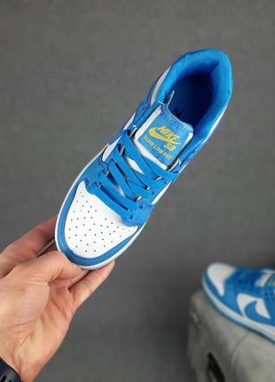 Кроссовки nike sb dunk low white blue4 фото