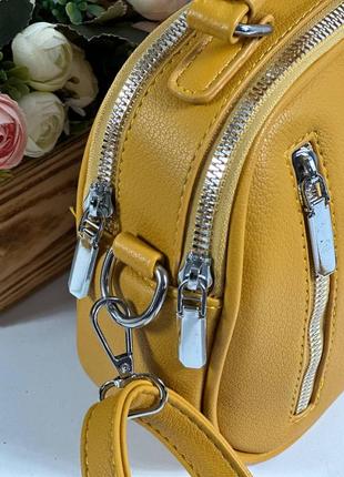 Желтая сумка клатч кросс-боди5 фото