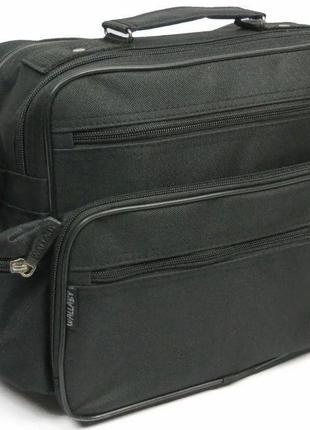 Практичная мужская сумка через плечо wallaby 2440 черный1 фото