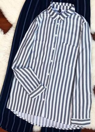 Натуральная рубашка в полоску