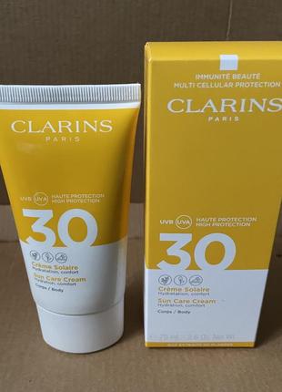 Clarins sun care cream крем для тіла та засмаги spf30 75ml