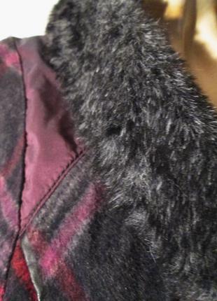 Стильный жилет бренд biba размер м-l женский бордо меховой воротник жіночий б/у3 фото
