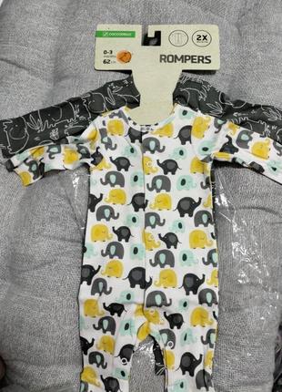 Человечек ромпер для мальчика на 62 см coccodrillo