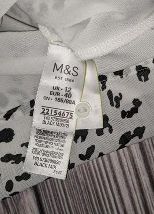 Шифоновая блуза под горло леопард m&s collection #22468 фото