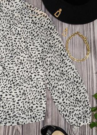 Шифоновая блуза под горло леопард m&s collection #22464 фото