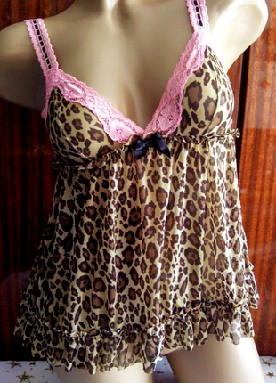 Короткий пеньюрчик в принт🐾