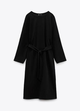 Плаття сукня чорна міді зара zara
