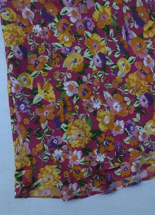 Юбка zara, юбка в цветочный принт, мини юбка zara5 фото
