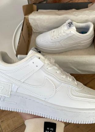 Кроссовки женские nike air force shadow full white new