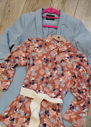 🌸стильна рожева 🌸сукня міді з джерсі з  квітковим принтом cotton traders (розмір 10)9 фото