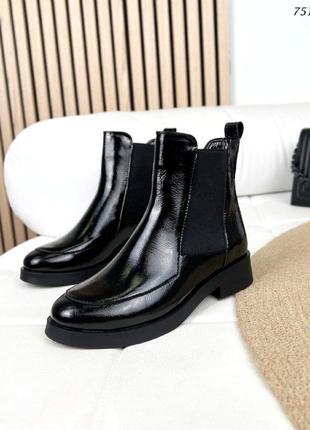 Стильные лаковые, кожаные женские ботинки (деми/зима+100 грн) в наличии и под отшив 💛💙🏆9 фото