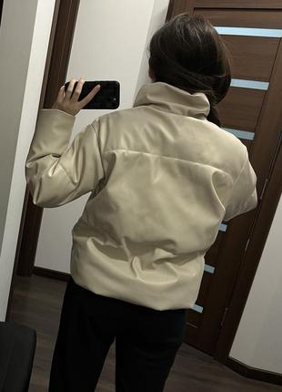 Куртка stradivarius з еко-шкіри2 фото
