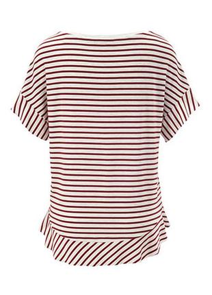 Стильна блуза в смужку від tchibo (німеччина), р .: 54-56 (48/50 євро)3 фото