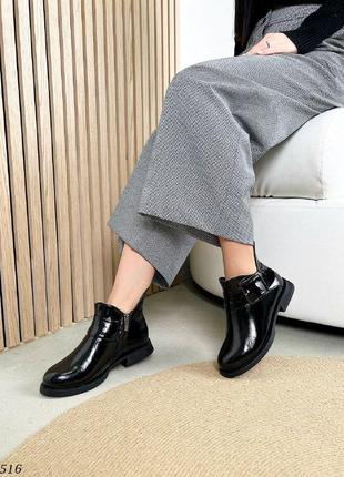 Элегантные, стильные лаковые, кожаные женские ботинки (деми/зима+100 грн) в наличии и под отшив 💛5 фото