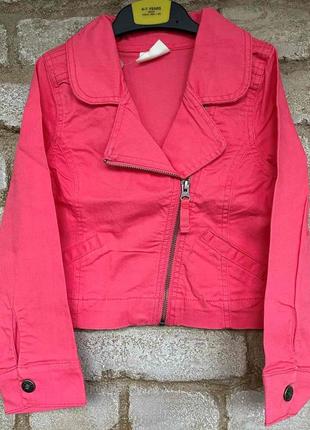 Стильная яркая хлопковая косуха пиджак на девочку крейзи8 crazy8  размер s(5-6)  рост 114-122 см