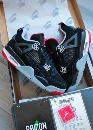 Nike air jordan 4 black-reg1 фото