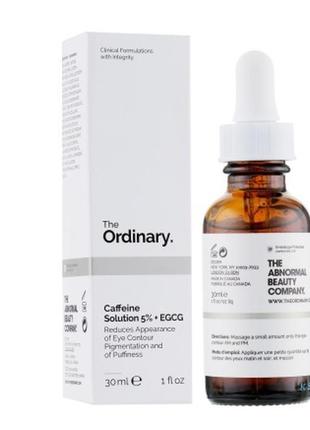 The ordinary caffeine solution 5% + egcg сыворотка под глаза с кофеином и зеленым чаем, 30 мл1 фото