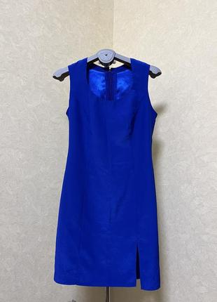 Неоново синя сукня сарафан плаття в класичному стилі колір синій елекрик
