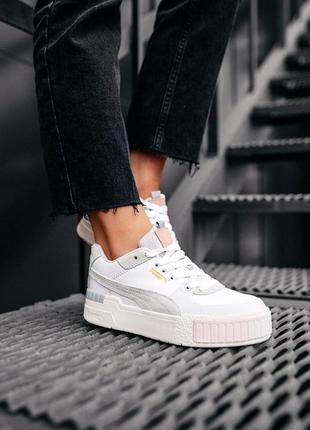 Женские кроссовки puma cali sport mix white marshmallow / smb2 фото