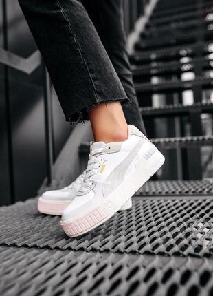 Женские кроссовки puma cali sport mix white marshmallow / smb5 фото