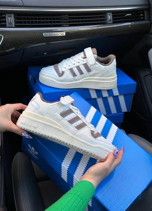 Кроссовки adidas forum low beige brown9 фото