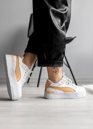 Жіночі кросівки puma cali sport mix white beige / smb6 фото