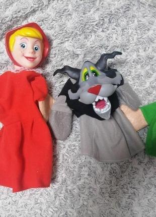 Ляльковий театр іграшки на руку червона шапочка. італія2 фото
