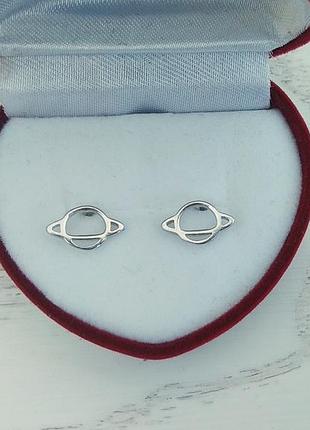 Серебряные серьги сатурн, серебро, серебряные серьги, шарики, серебро