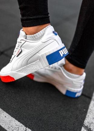 Женские кроссовки puma cali basket white red blue / smb ✔️4 фото