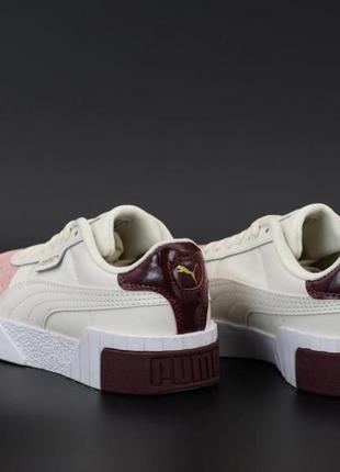 Женские кроссовки puma cali basket white pink red brown / smb8 фото