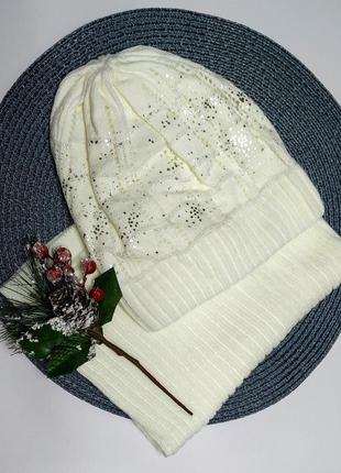 Комплект 2в1: шапочка та снуд, акріл "agbo" (шапки зимові)