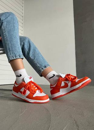 Кросівки nike sb dunk white orange