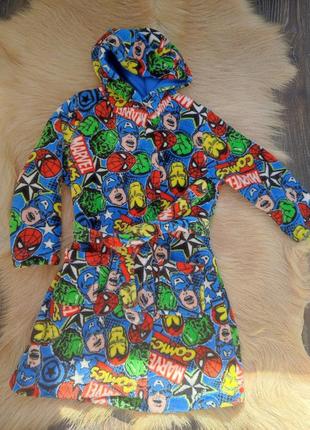 Тепленький халатик для мальчика george 5-6 p., махровый халат