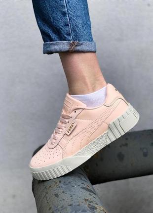 Женские кроссовки puma cali basket pink grey снижка sale / smb